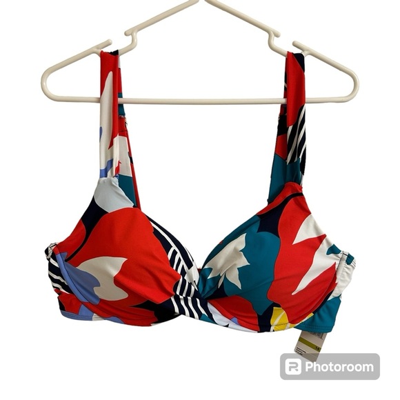 Cole of California Other - Cole Of California Twist Bikini Swim Top Women’s 14 Adjustable Padded Underwire
